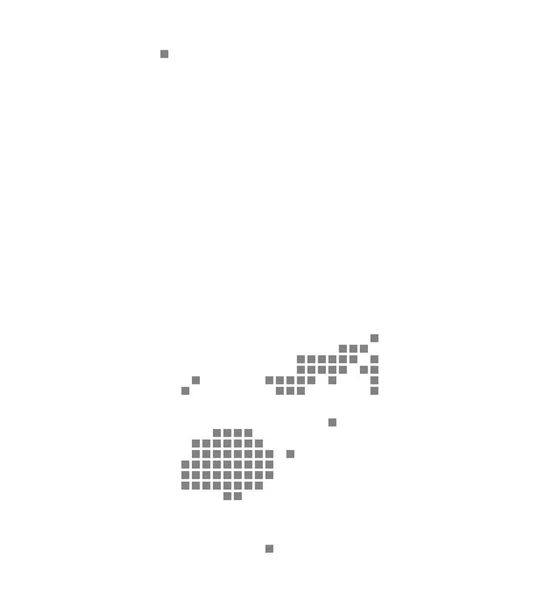 Pixel Mapa Fiji Oeste Mapa Punteado Vectorial Fiji West Aislado — Archivo Imágenes Vectoriales