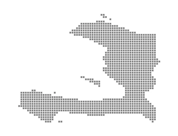Pixel Mapa Haiti Vektor Tečkovaný Mapa Haiti Izolovaných Bílém Pozadí — Stockový vektor