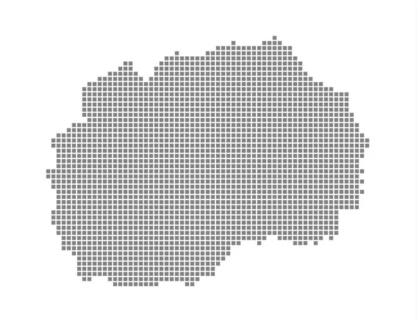 Pixel Mapa Macedonia Mapa Punteado Vectorial Macedonia Aislado Sobre Fondo — Archivo Imágenes Vectoriales