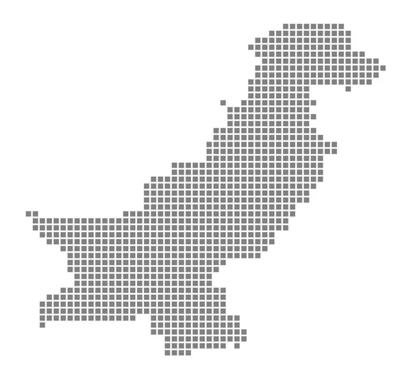 Mappa Pixel Del Pakistan Mappa Punteggiata Vettoriale Del Pakistan Isolata — Vettoriale Stock