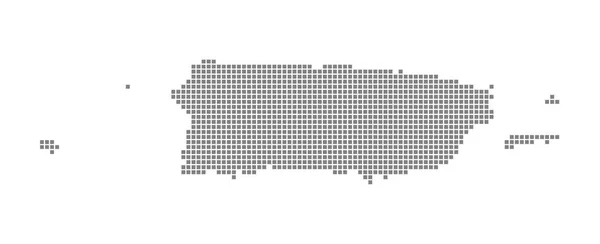 Pixel Mapa Puerto Rico Mapa Punteado Vectorial Puerto Rico Aislado — Archivo Imágenes Vectoriales