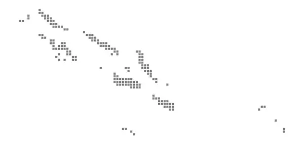 Pikseli Mapę Wysp Salomona Wektor Kropkowane Mapa Wysp Salomony Izolowana — Wektor stockowy