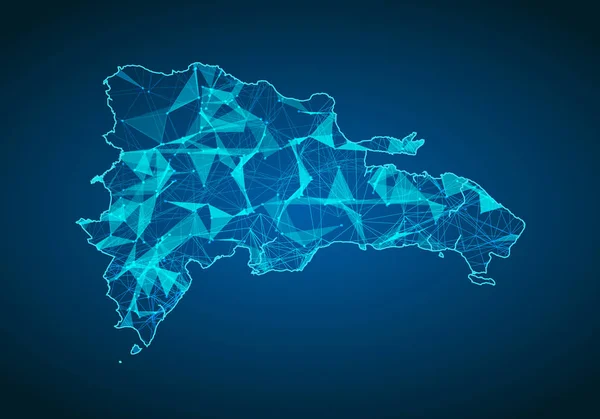 Escalas Abstractas Trama Puntos Sobre Fondo Oscuro Con Mapa República — Archivo Imágenes Vectoriales