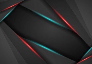 Arka plan, Metalik kırmızı ve mavi ışık çerçeve düzen, soyut metal kafes, modern teknoloji tasarım şablon arka plan ile. vektör çizim.