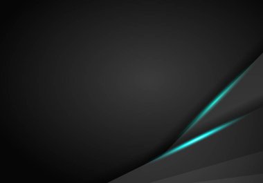 Soyut metalik modern mavi siyah çerçeve tasarım yenilik konsepti düzen arka plan. Teknolojik altyapı ile Metalik bayrak. Koyu arka plan. Vektör çizim Eps 10.