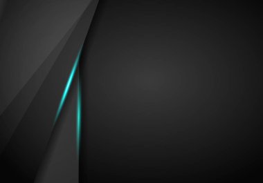 Soyut metalik siyah mavi çerçeve spor tasarım kavramı yenilik arka plan. Teknolojik altyapı ile Metalik bayrak. vektör çizim.