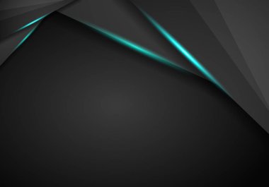 Soyut metalik siyah mavi çerçeve spor tasarım kavramı yenilik arka plan. Teknolojik altyapı ile Metalik bayrak. vektör çizim.