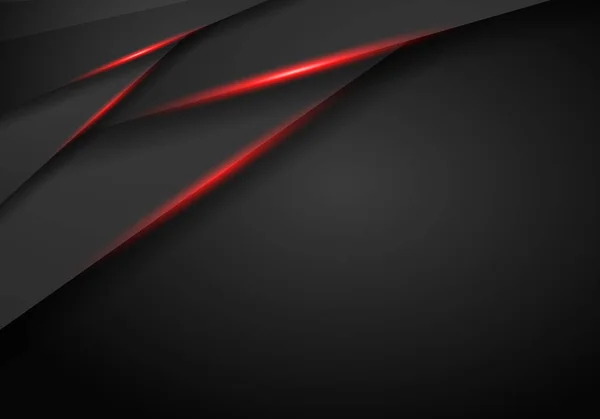 Absztrakt Metál Fekete Piros Keret Sport Design Koncepció Innováció Háttér — Stock Vector