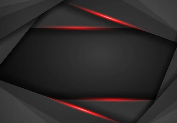 Abstract Metallic Modern Red Black Frame Design Innovation Layout Background — стоковый вектор