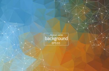 Soyut karanlık vintage bağlayan noktalar ve çizgiler Çokgen alanı arka plan. Geometrik poligonal arka plan molekül ve iletişim. Bilim, kimya, biyoloji, tıp, teknoloji kavramı