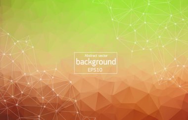 Soyut poligonal uzay arka plan noktalar ve çizgiler bağlanma. Geometrik poligonal arka plan molekül ve iletişim. Bilim, kimya, biyoloji, tıp, teknoloji kavramı.