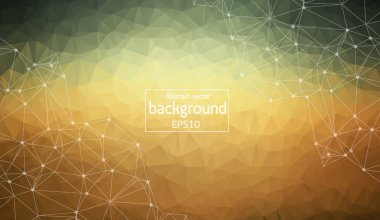 Geometrik Pastel poligonal arka plan molekül ve iletişim. Bağlantılı çizgilerin noktalı. Minimalizm arka plan. Bilim, kimya, biyoloji, tıp, teknoloji kavramı.