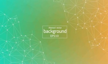 Soyut geometrik poligonal arka plan molekül ve iletişim. Bağlantılı çizgilerin noktalı. Bilim, kimya, biyoloji, tıp, teknoloji kavramı.