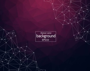 Soyut ışık geometrik poligonal arka plan molekül ve iletişim. Bağlantılı çizgilerin noktalı. Bilim, kimya, biyoloji, tıp, teknoloji kavramı.