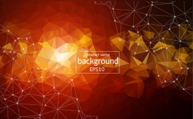 Geometrik Çokgen arka plan molekülü ve iletişim. Noktalarla birleştirilmiş çizgiler. Minimalizm geçmişi. Bilim, kimya, biyoloji, tıp, teknoloji kavramı.