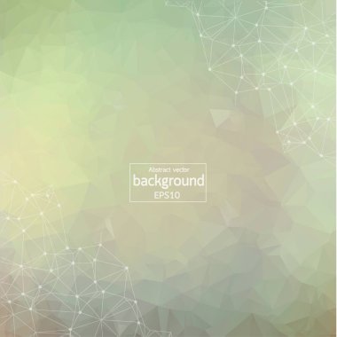 Geometrik Çokgen arka plan molekülü ve iletişim. Noktalarla birleştirilmiş çizgiler. Minimalizm geçmişi. Bilim, kimya, biyoloji, tıp, teknoloji kavramı.