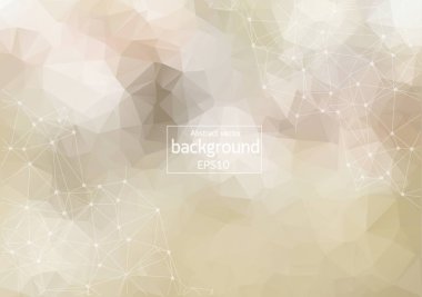 Soyut gri geometrik poligonal arka plan molekül ve iletişim. Bağlantılı çizgilerin noktalı. Bilim, kimya, biyoloji, tıp, teknoloji kavramı.