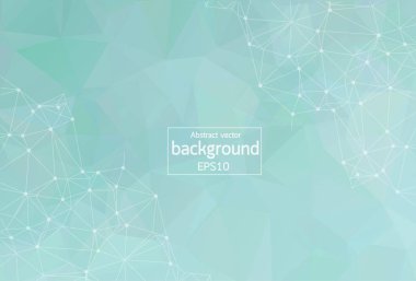 Soyut Mavi geometrik poligonal arka plan molekül ve iletişim. Bağlantılı çizgilerin noktalı. Bilim, kimya, biyoloji, tıp, teknoloji kavramı.