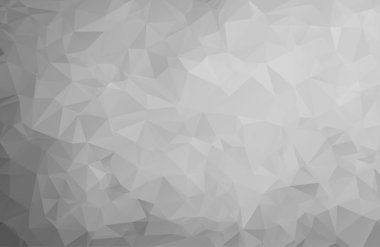 Gri arka plan düşük poli dokulu üçgen şekiller rasgele desen tasarımı, vektör tasarlamak