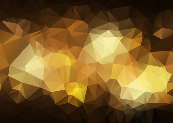 Résumé Fond Polygonal Abstrait Jaune Foncé — Image vectorielle