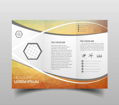 Mavi çokgen zerafet iş panelli iş broşür broşür ve ilan şablon vektör minimal düz tasarım ayarlayın. Modern üçgen sunu şablonu. İş Tasarım arka plan, broşür veya el ilanı genel kavram ya da geometrik web afiş