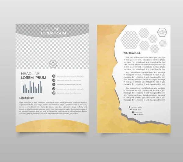 Brochure Template Layout Cover Design Annual Report Magazine Flyer Leaflet — Stock Vector