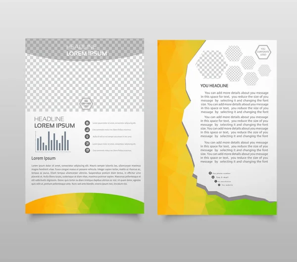 Brochure Template Layout Cover Design Annual Report Magazine Flyer Leaflet — Stock Vector