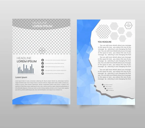 Design Abstrakter Vektorschablonen Broschüre Webseiten Seite Faltblatt Mit Bunten Geometrischen — Stockvektor