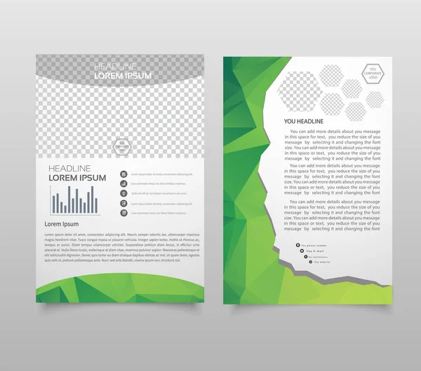Layout Modelo Folheto Relatório Anual Design Capa Revista Folheto Folheto — Vetor de Stock