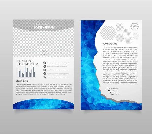 Brochure Template Layout Cover Design Annual Report Magazine Flyer Leaflet — Stock Vector