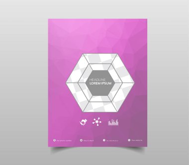 Broşürler, el ilanları, afişler, kapakları veya Web tasarım şablonu. Modern arka plan ile üçgen 