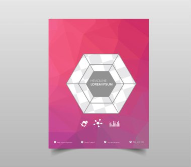 Broşürler, el ilanları, afişler, kapakları veya Web tasarım şablonu. Modern arka plan ile üçgen 