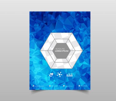 Broşürler, el ilanları, afişler, kapakları veya Web tasarım şablonu. Modern arka plan ile üçgen 