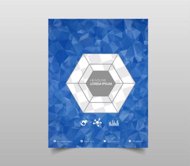 Broşürler, el ilanları, afişler, kapakları veya Web tasarım şablonu. Modern arka plan ile üçgen 