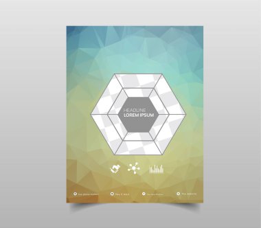 Broşürler, el ilanları, afişler, kapakları veya Web tasarım şablonu. Modern arka plan ile üçgen 