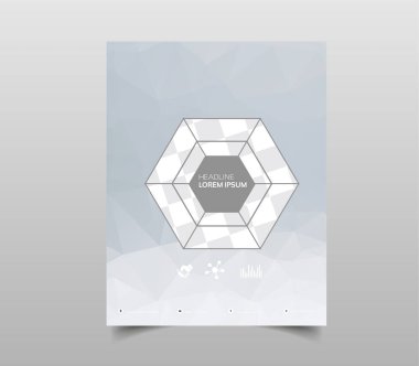 Broşürler, el ilanları, afişler, kapakları veya Web tasarım şablonu. Modern arka plan ile üçgen 