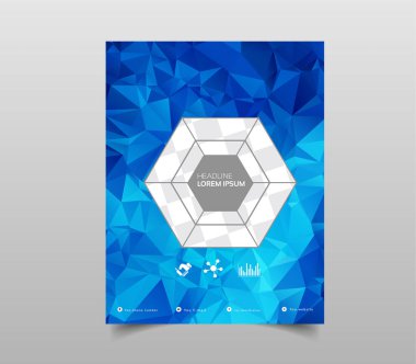 Broşürler, el ilanları, afişler, kapakları veya Web tasarım şablonu. Modern arka plan ile üçgen 