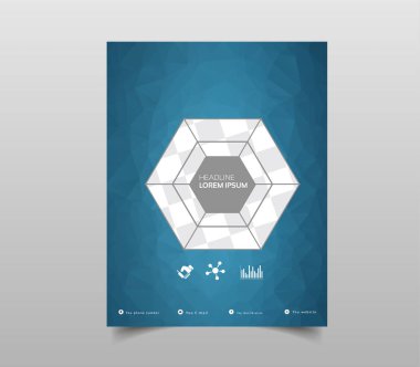 Broşürler, el ilanları, afişler, kapakları veya Web tasarım şablonu. Modern arka plan ile üçgen 