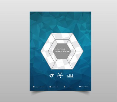 Broşürler, el ilanları, afişler, kapakları veya Web tasarım şablonu. Modern arka plan ile üçgen 