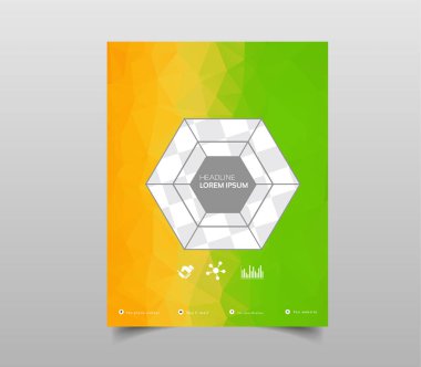 Broşürler, el ilanları, afişler, kapakları veya Web tasarım şablonu. Modern arka plan ile üçgen 