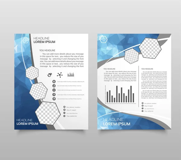 Layout Modelo Folheto Relatório Anual Design Capa Revista Folheto Com — Vetor de Stock