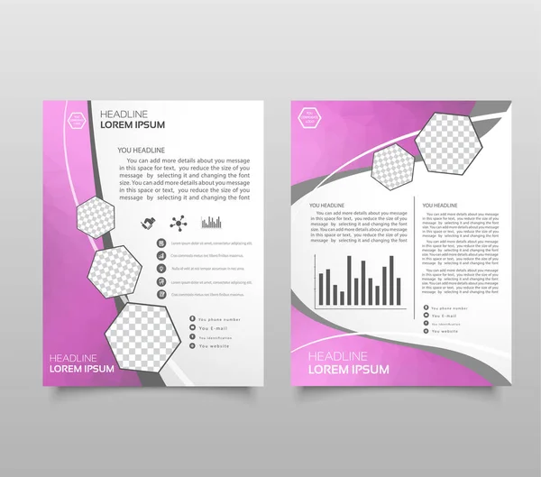 Modelo Apresentação Triângulo Moderno Antecedentes Design Negócios Conceito Folheto Folheto — Vetor de Stock