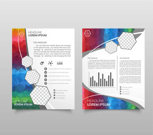 Moderne Dreieck Präsentationsvorlage Business Design Hintergrund Broschüre Oder Flyer Konzept — Stockvektor