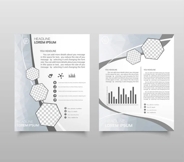 Modèle Présentation Triangle Moderne Business Design Fond Brochure Flyer Concept — Image vectorielle