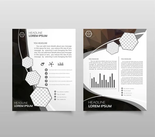Moderne Dreieck Präsentationsvorlage Business Design Hintergrund Broschüre Oder Flyer Konzept — Stockvektor