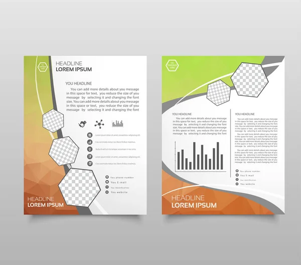 Plantilla Presentación Triangular Moderna Antecedentes Diseño Empresarial Folleto Concepto Folleto — Archivo Imágenes Vectoriales