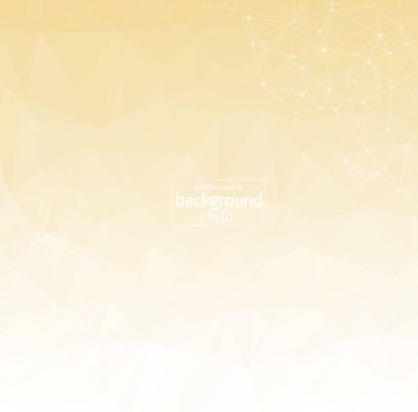 Soyut Brown ışık geometrik poligonal arka plan molekül ve iletişim. Bağlantılı çizgilerin noktalı. Bilim, kimya, biyoloji, tıp, teknoloji kavramı.