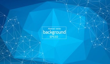 Vektör soyut bilim arka plan. Poligonal geometrik tasarım. EPS 10