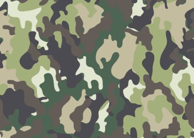 Soyut askeri veya av kamuflaj arka plan. Ormanlık camo doku vektör. Yeşil tonu stlye.