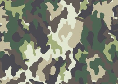 Soyut askeri veya av kamuflaj arka plan. Ormanlık camo doku vektör. Yeşil tonu stlye.